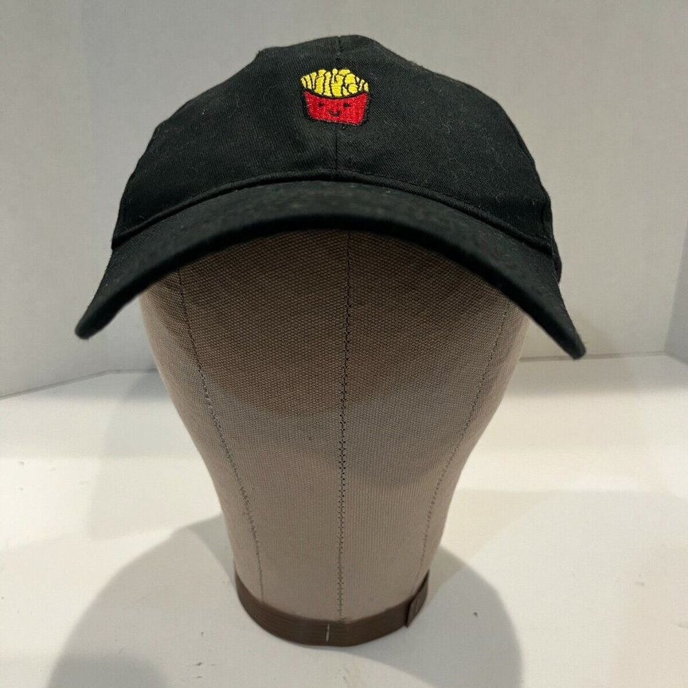 French Fries Icon Black Adult Size Dad Hat Adjustable Mouth tering, Preowned